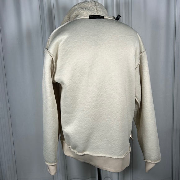 Men's XL Cream Scotch & Soda Sherpa Pullover Hoodie - Picture 13 of 16